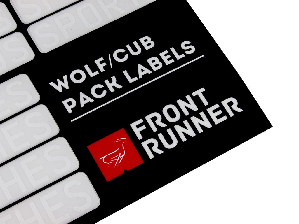 Wolf/Cub Pack Campsite Organizing Labels Front Runner