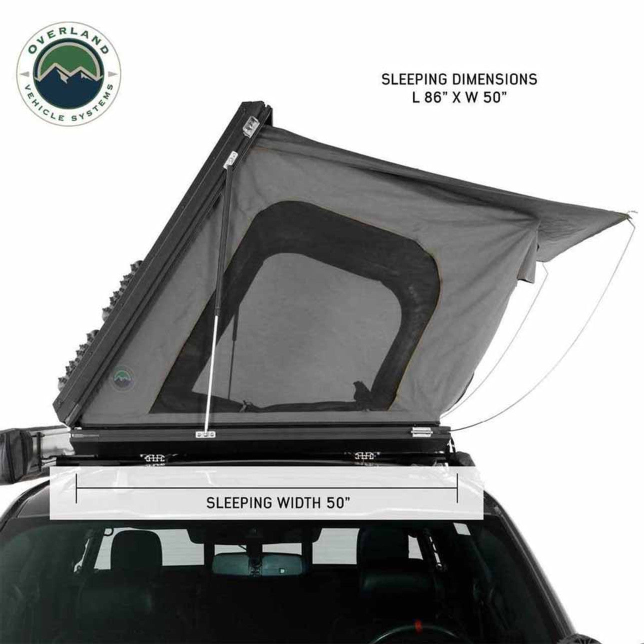 SIDEWINDER SIDE LOAD ALUMINUM ROOF TOP TENT -BLACK SHELL & BLACK BODY 3+ PERSON LARGE