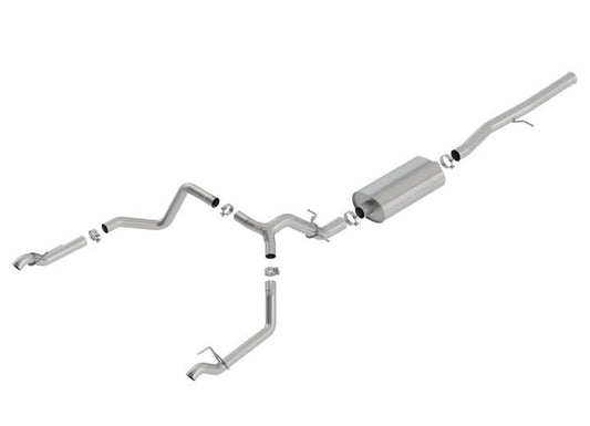 Borla Exhaust - SILV/SIERRA 1500 2019 6.2L V8 AT 2+4WD CC SB EC STB 147IN WB TOURING USE W/FACTORY FASCIA TIPS