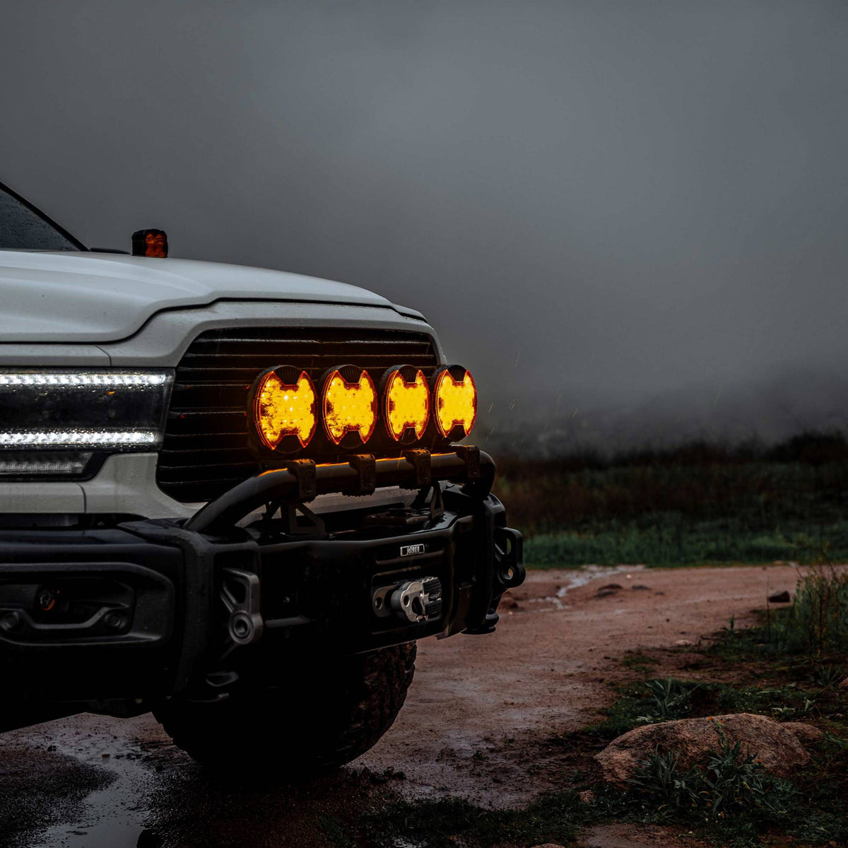 KC HiLiTES -SlimLite 8" LED - Light Shield - Driving - Amber