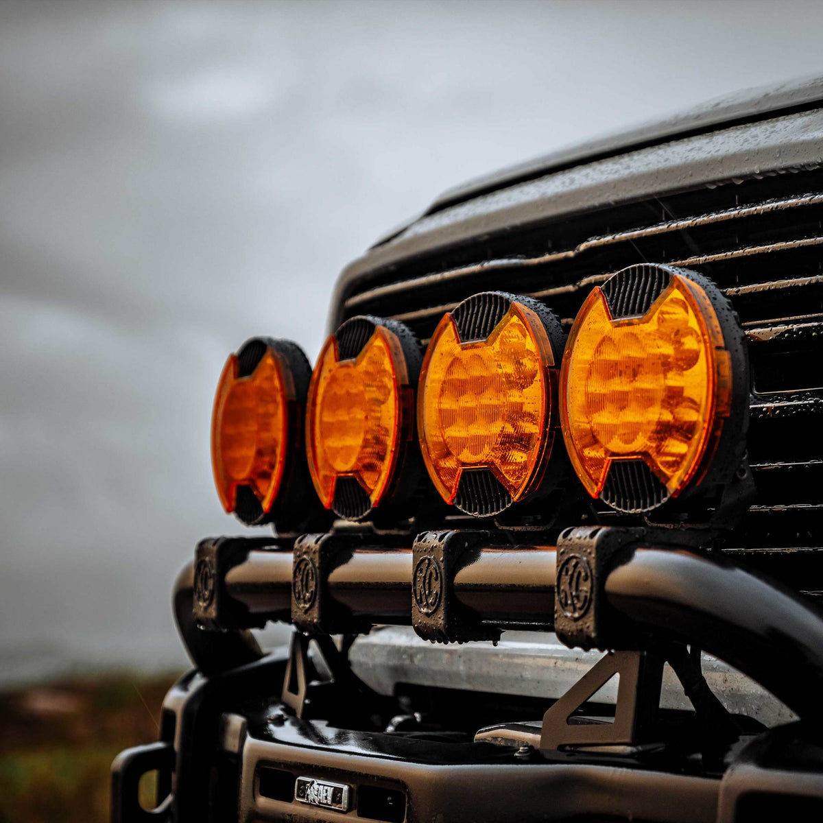 KC HiLiTES -SlimLite 8" LED - Light Shield - Driving - Amber