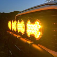 KC HiLiTES - SlimLite 8" LED - Light Shield - SAE Driving - Selective Yellow