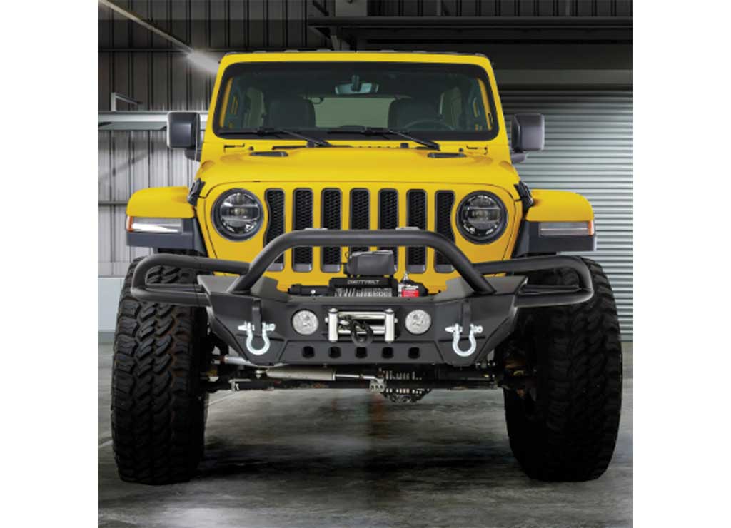 18-C WRANGLER JL; 20-C GLADIATOR SRC GEN 2 FRONT BUMPER W/SOLID D-RING & JACK POINT MOUNT Smittybilt