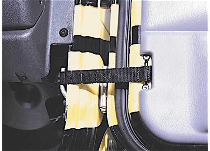 Smittybilt Adjustable Door Strap - Black, Sold as Pair