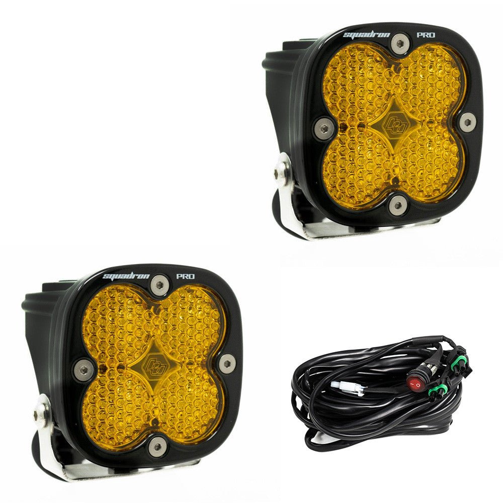 Baja Designs - SQUADRON PRO, PAIR FLOOD/WORK AMBER LED