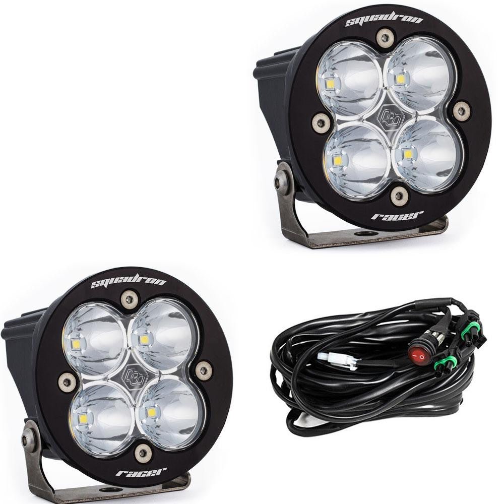 Baja Designs Squadron-R Racer Edition LED Auxiliary Light Pod Pair (Clear, Racer Spot) - Venture Overland Company