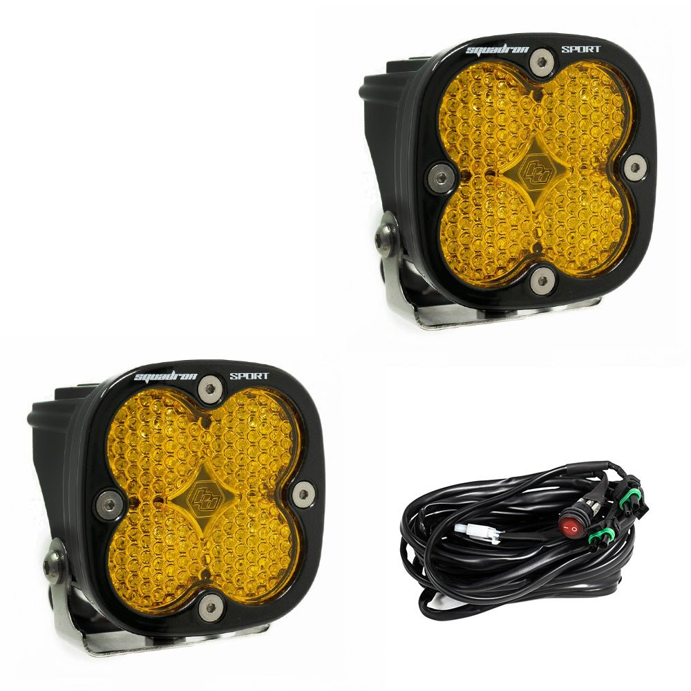 Baja Designs - SQUADRON SPORT, PAIR AMBER LED WORK/FLOOD