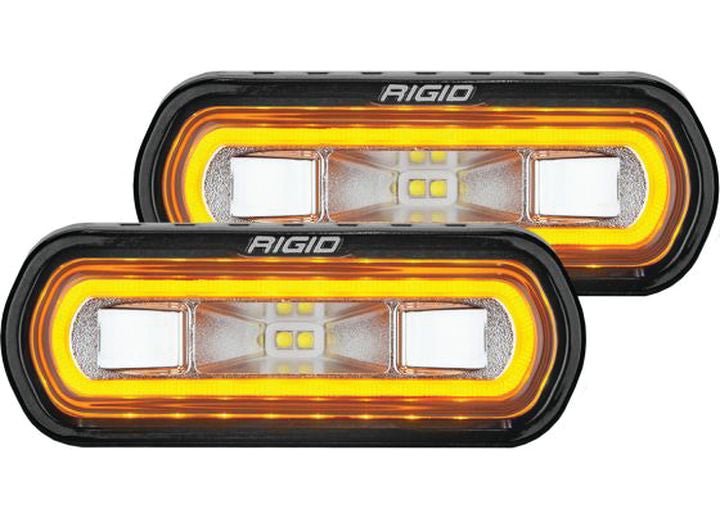 SR-L Series Dual Off-Road LED Light Pods with Amber Halo - 3 Wire Surface Mount