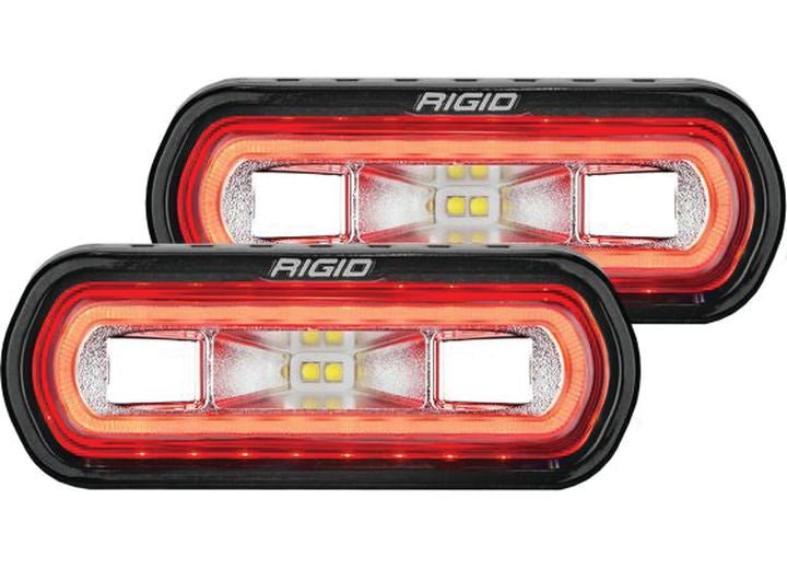 SR-L Series Off-Road LED Light Pods with Eye-Catching Red Halo | 3-Wire Mounting Pair