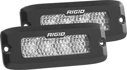 RIGID Industries - SR - Q Series PRO, Flood Diffused, Flush Mount, Black Housing, Pair