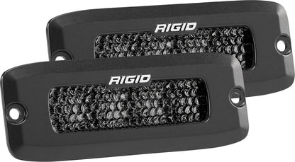 RIGID Industries - SR - Q Series PRO Midnight Edition, Spot Diffused, Flush Mount, Pair