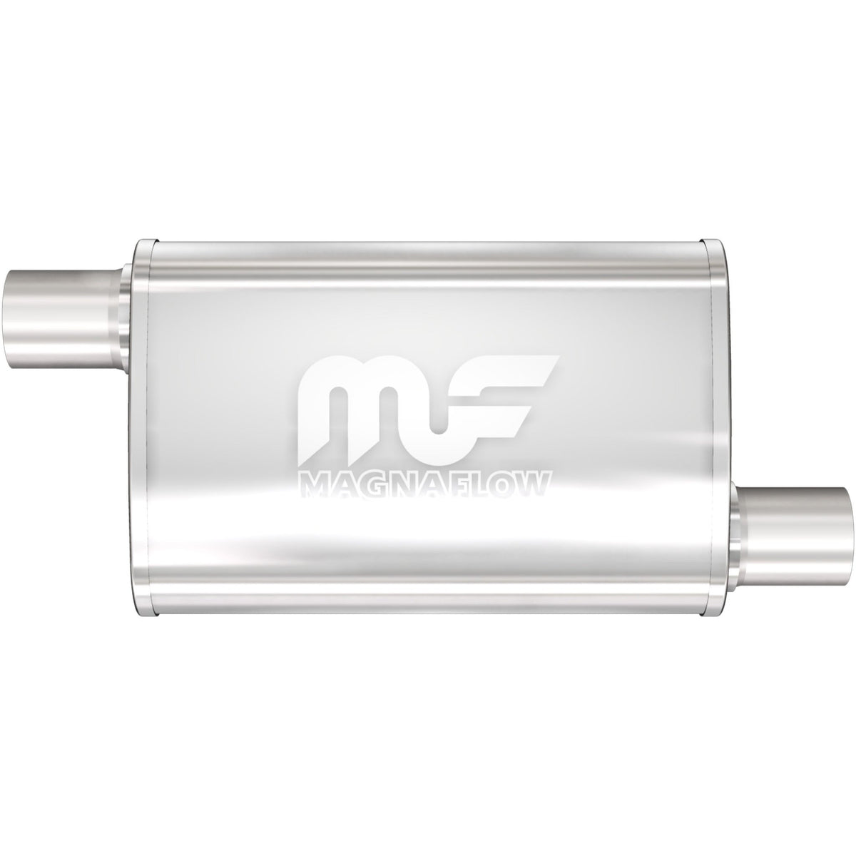 MagnaFlow Exhaust Products -Straight-Through Performance Muffler; 2.5in. Offset/Offset; 4x14x9 Body
