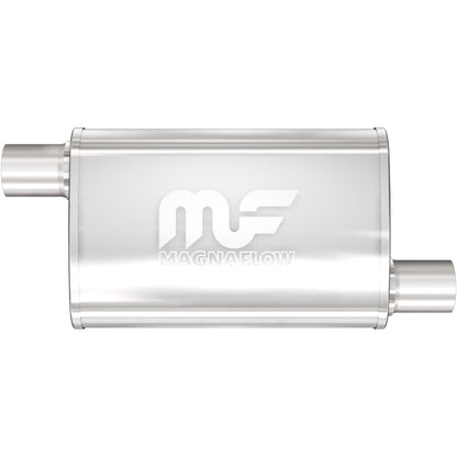 MagnaFlow Exhaust Products -Straight-Through Performance Muffler; 2.5in. Offset/Offset; 4x14x9 Body