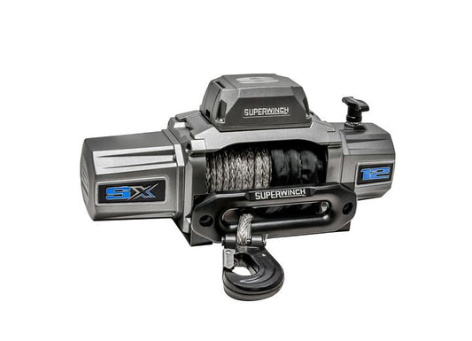 Superwinch SX12SR 12V Heavy-Duty Winch with 12,000 lbs Capacity and Synthetic Rope for Off-Road Recovery