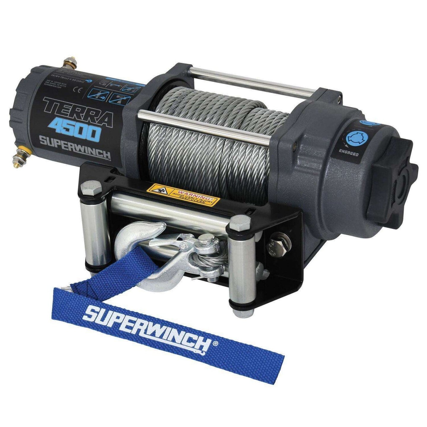 Superwinch - Superwinch Terra 4500 Powersports Winch with Steel Wire Rope – 4,500 lbs Heavy - Duty Off - Road Recovery for ATVs and UTVs