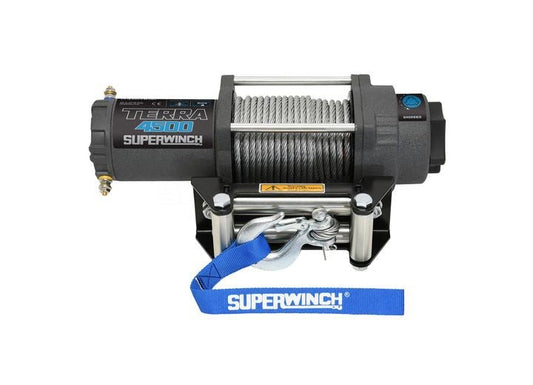 Superwinch Terra 4500 Powersports Winch with Steel Wire Rope - 4,500 lbs Heavy-Duty Off-Road Recovery for ATVs and UTVs