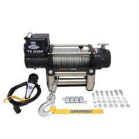 Superwinch - Superwinch Tiger Shark 11500 12V Winch with Steel Wire Rope – 11,500 lbs Heavy - Duty Off - Road Recovery Winch