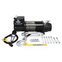 Superwinch Tiger Shark 11500SR 12V Off-Road Recovery Winch with Synthetic Rope – 11,500 lbs Waterproof Power