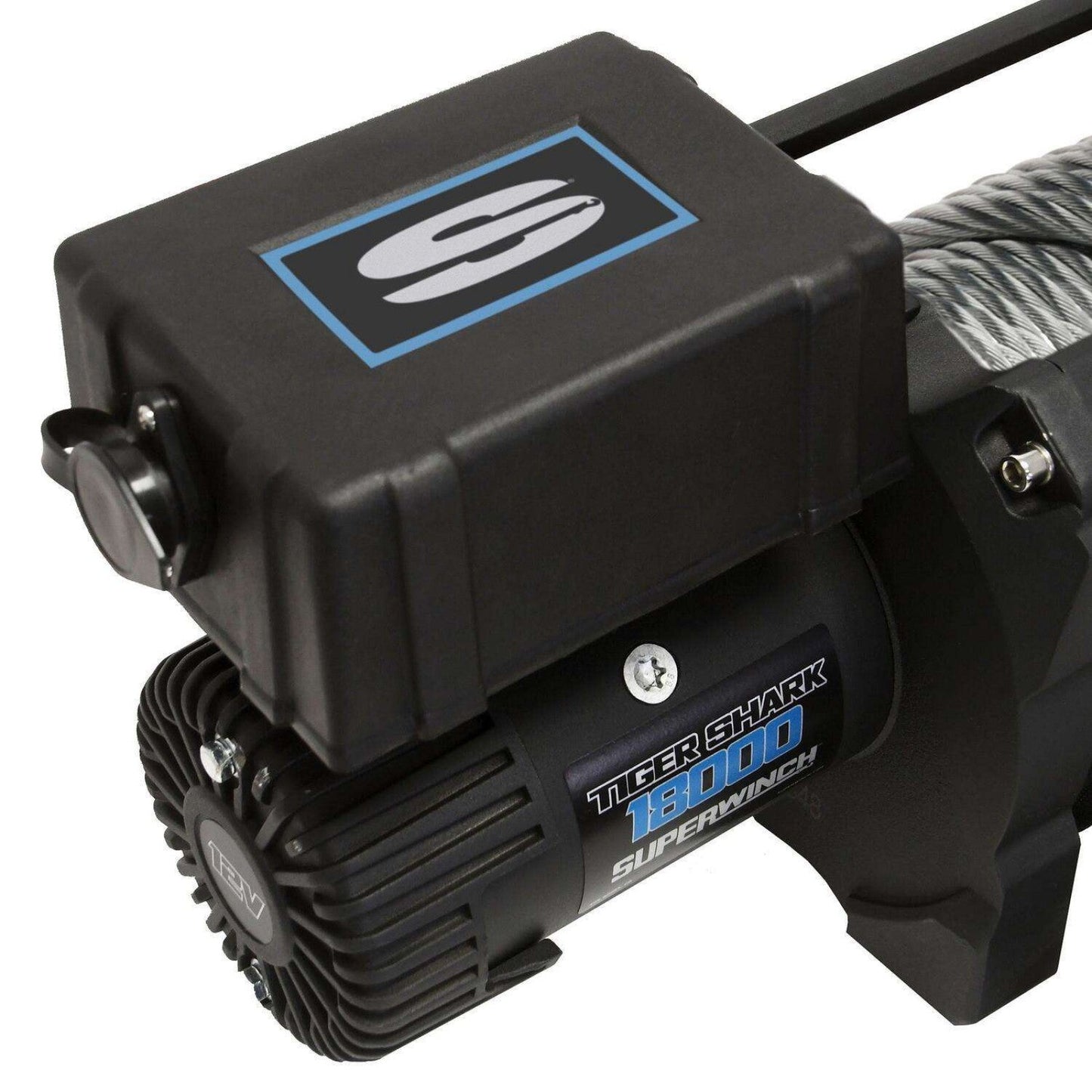 Superwinch - Superwinch Tiger Shark 18000 12V Winch – 18,000 lbs Heavy - Duty Recovery with Steel Wire Rope and IP67 Waterproofing