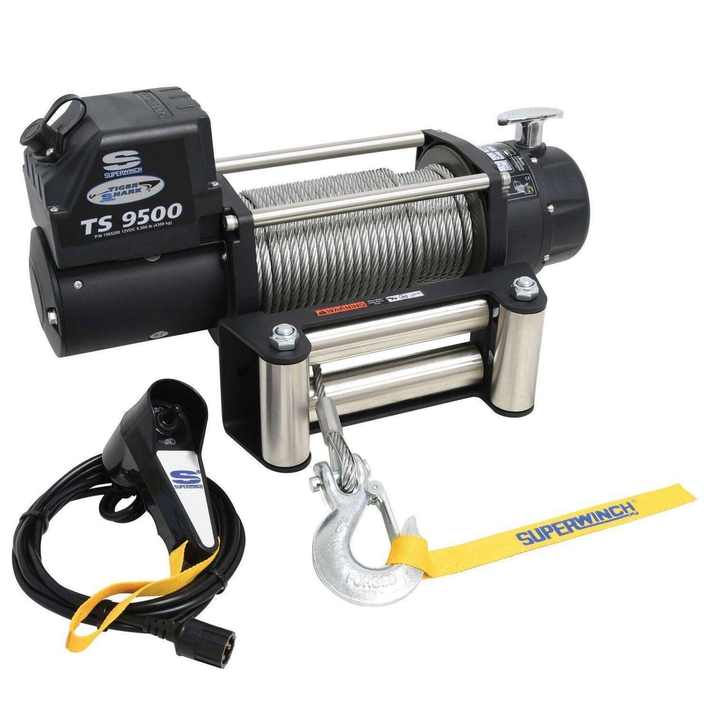 Superwinch - Superwinch Tiger Shark 9500 12V Winch with Steel Wire Rope – 9,500 lbs Off - Road Recovery Power