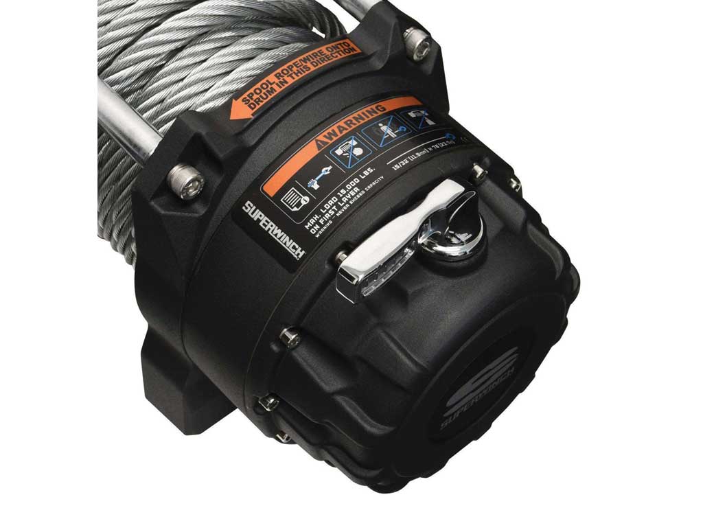 Tiger Shark 15000 Heavy-Duty Winch by Superwinch - Ultimate 15,000 lbs Pulling Power for Off-Road Recovery