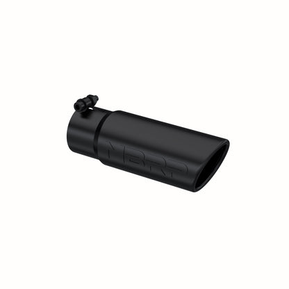 MBRP Exhaust -Tip. 3in. O.D. Angled Rolled End. 3in. I.D. inlet. 10in. length. Black Coated.