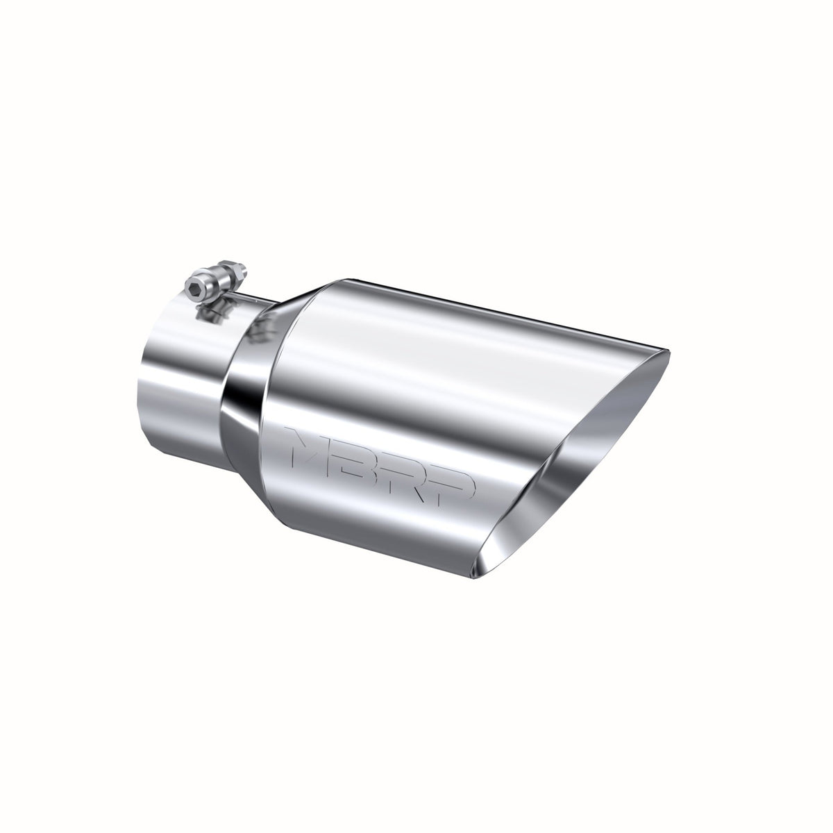 MBRP Exhaust -Tip. 6in. O.D. Dual Wall Angled 4in. inlet 12in. length. T304 Stainless Steel.