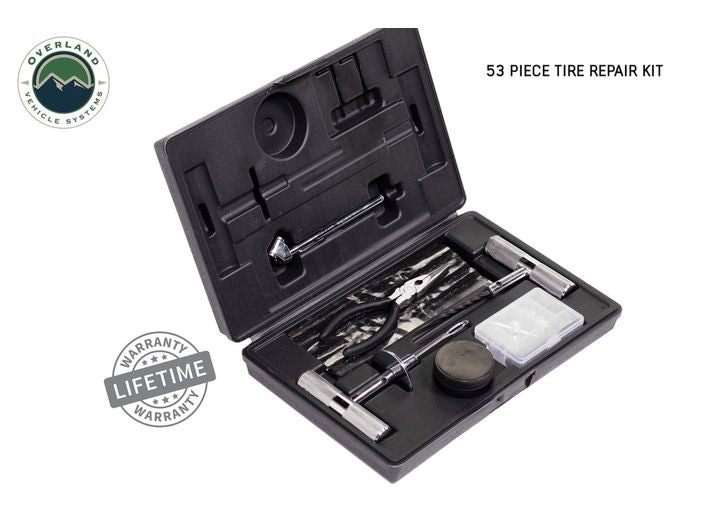 Ultimate 53-Piece Tire Repair Kit with Sturdy Storage Box