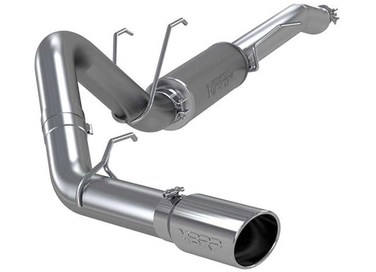 Upgrade Your Ford F250/350 with a T304 4-Inch Cat Back Exhaust System for 6.2L/6.8L/7.3L Engines - Single Side Exit Design
