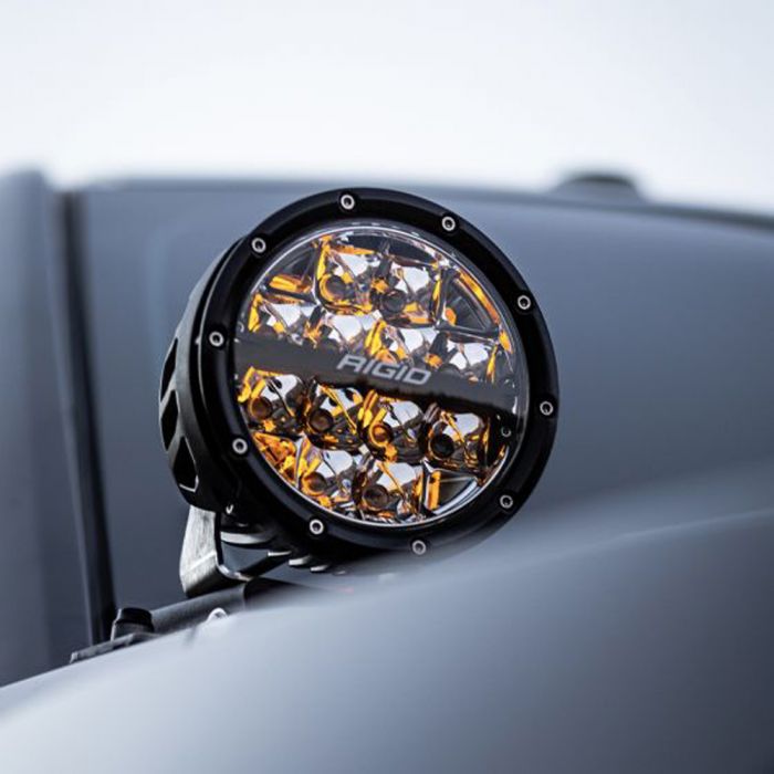Rigid 360-Series 4-Inch Fog LED Light Backlit Off-Road Spot Beam, Amber, Pair